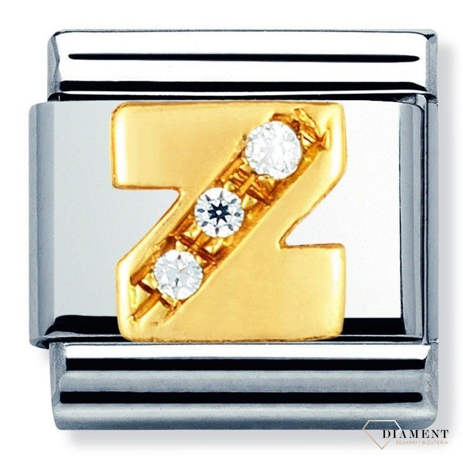 Nomination - Link 18K zawieszka złoto 'Litera Z z cyrkoniami' 030301 26 biżuteria nomination nomination zawieszki nomination baza.jpg